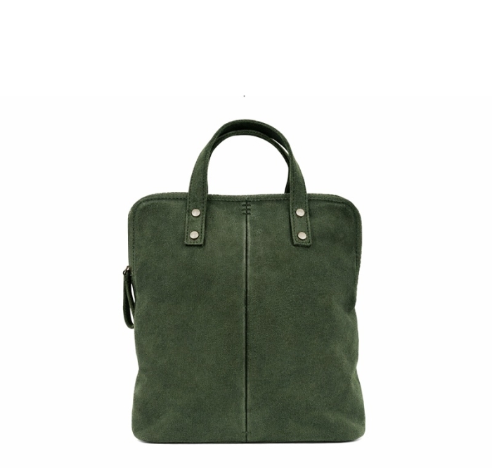 LITTLE BACKPACK SUEDE GREEN